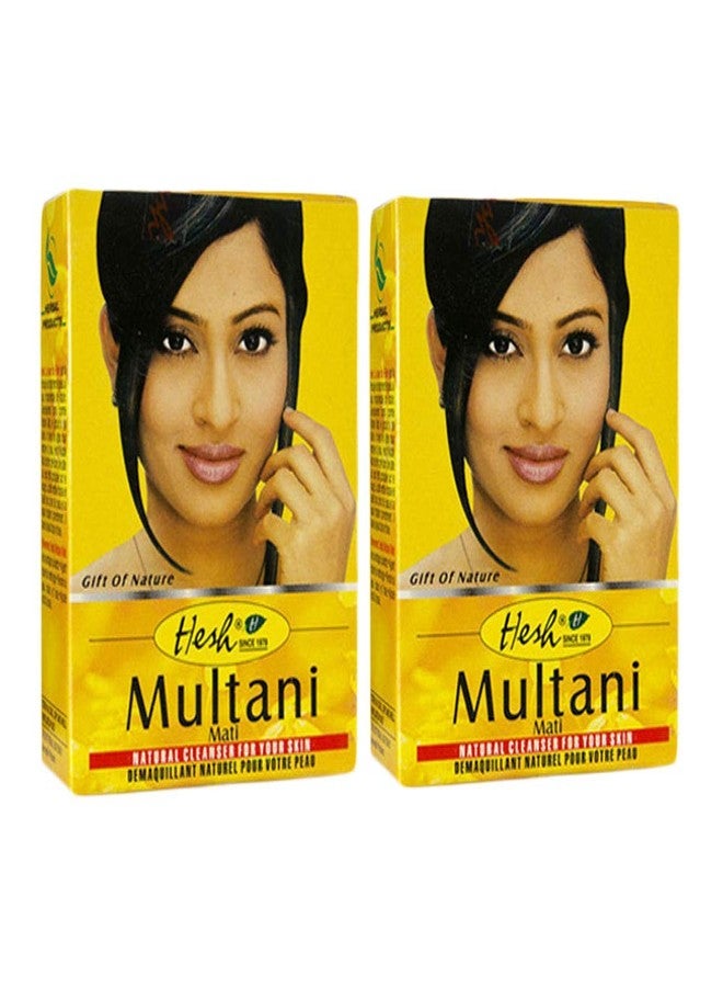 هيش مسحوق أعشاب طبيعي 100% من هيش فارما، 100 غرام (3.5 أونصة) (مولتاني ماتي، عبوة من قطعتين) - Image 1